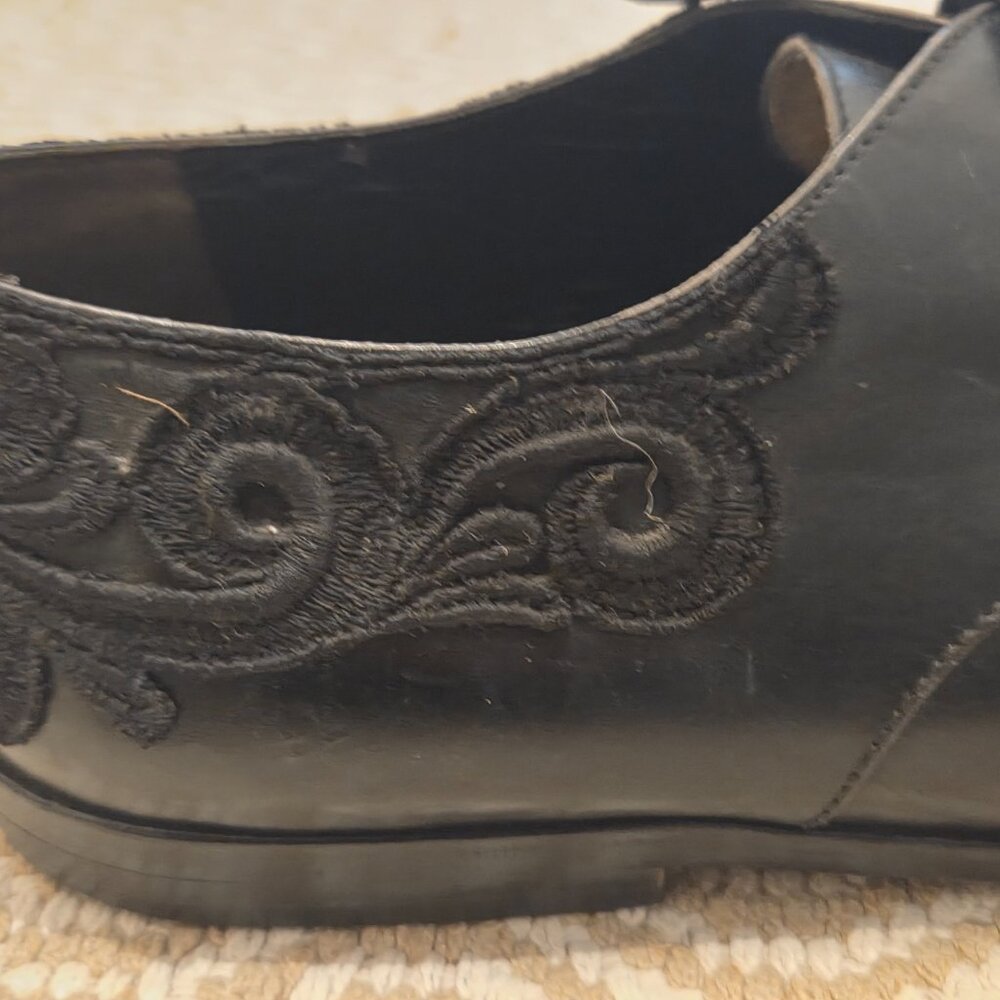 Stephane Kelian Black Leather Oxford Derby Shoes - Picture 4 of 7